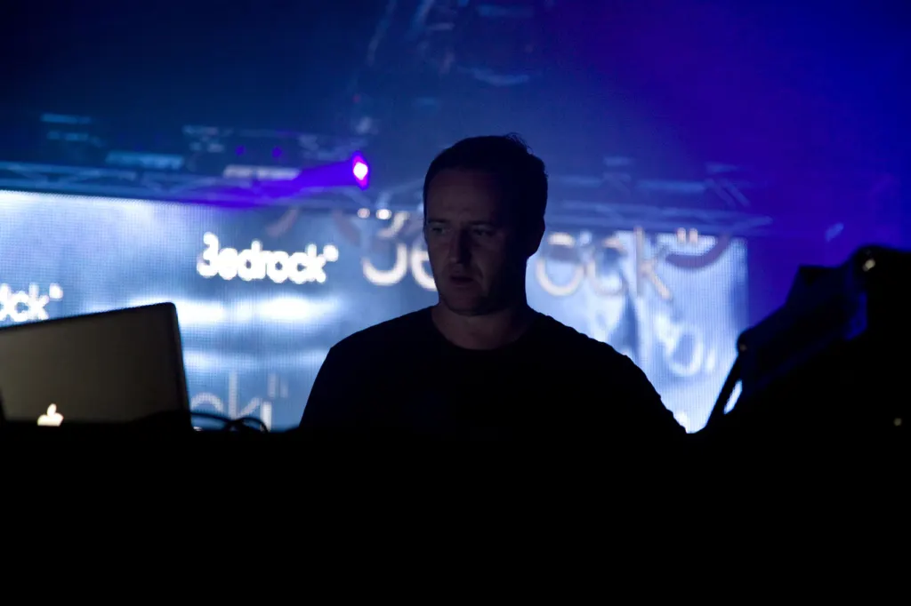 DJ performing in the Bedrock 10 arena at Global Gathering 2009